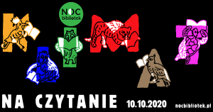Baner imprezy Noc Bibliotek 2020
