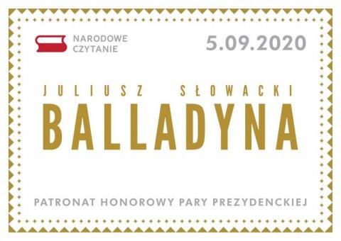 Baner imprezy narodowe czytanie 2020 r.