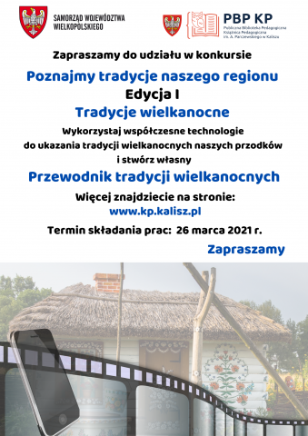 Plakat promujacy konkurs „Poznajmy tradycje naszego regionu” 