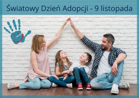 plakat promujący Światowy Dzień Adopcji