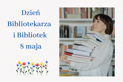 plakat promujący Ogólnopolski Dzień Bibliotekarza i Bibliotek