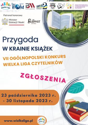 plakat promujący konkurs Wielka Liga Czytelników
