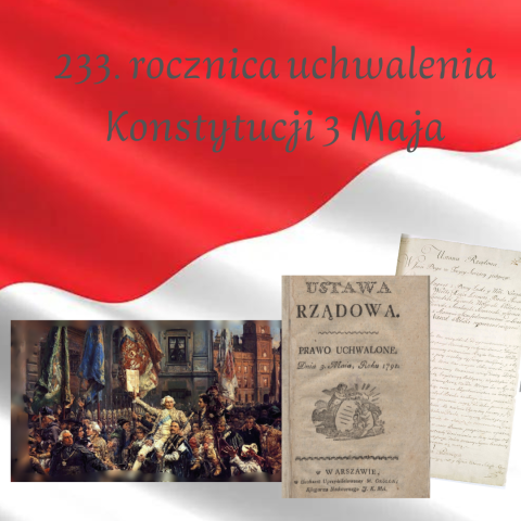 plakat promujący Święto Konstytucji 3 Maja