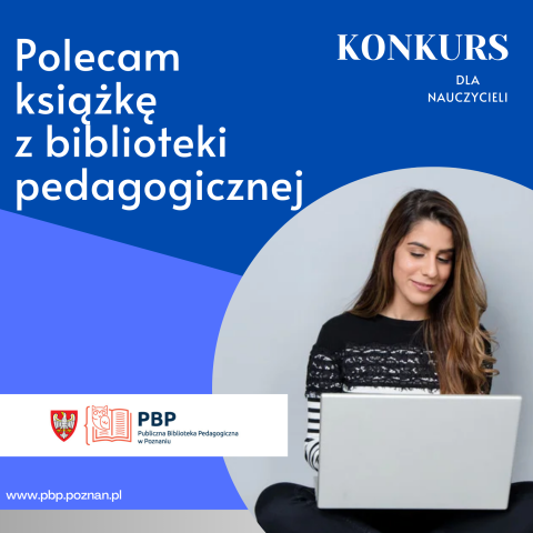 plakat promujacy konkurs „Polecam książkę z biblioteki pedagogicznej”