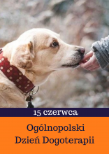 plakat promujący Ogólnopolski Dzień Dogoterapii