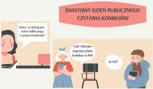 plakat promujący Światowy Dzień Publicznego Czytania Komiksów