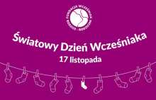 plakat promujący Światowy Dzień Wcześniaka